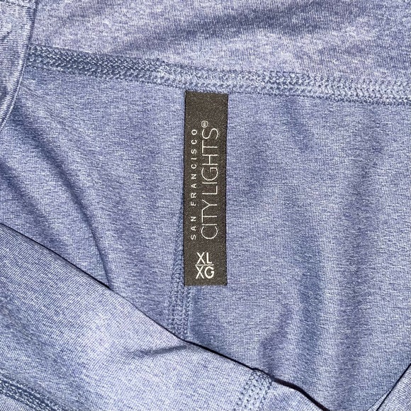 NEW San Francisco City Lights SF CL Essential Capri Leggings XL Heather Blue - Picture 3 of 6